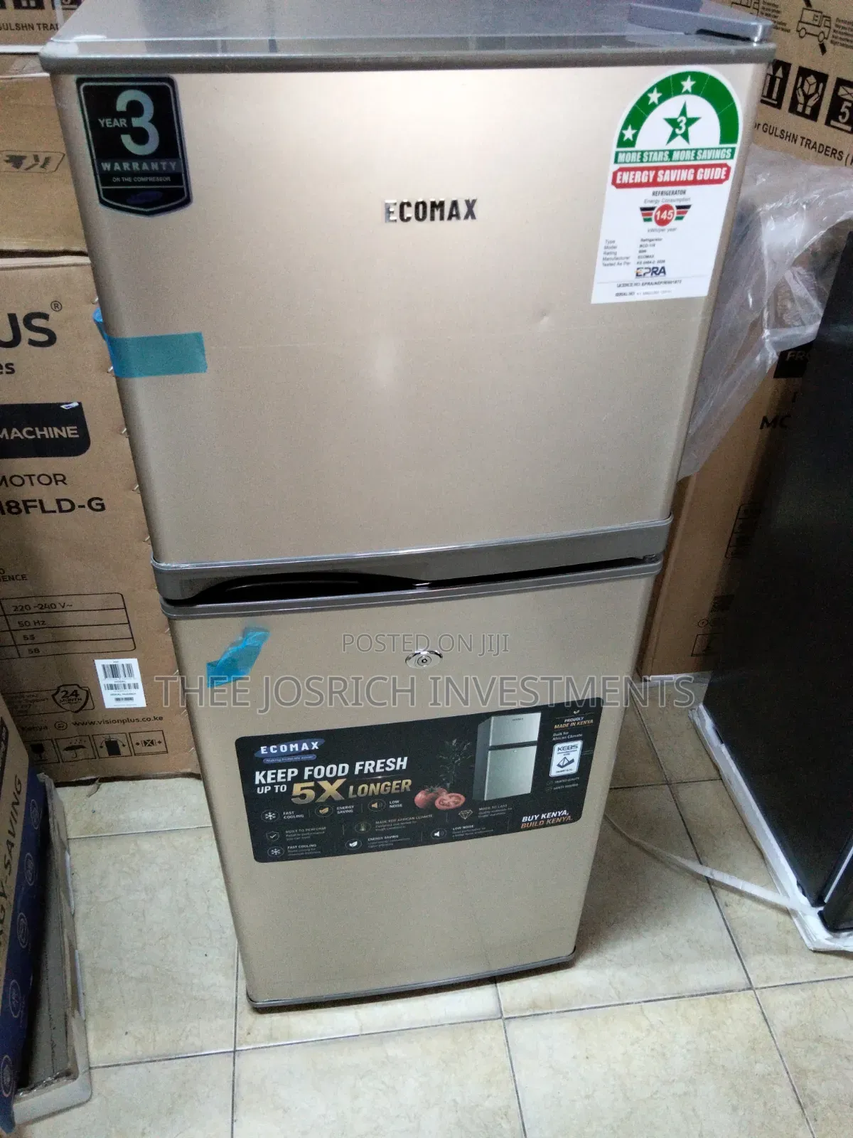 Ecomax 138 Litres Double Door Refrigerator