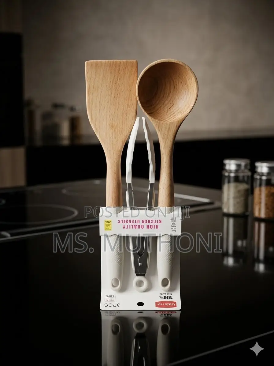 Gaixvny 3-Piece Wooden Kitchen Utensil Set