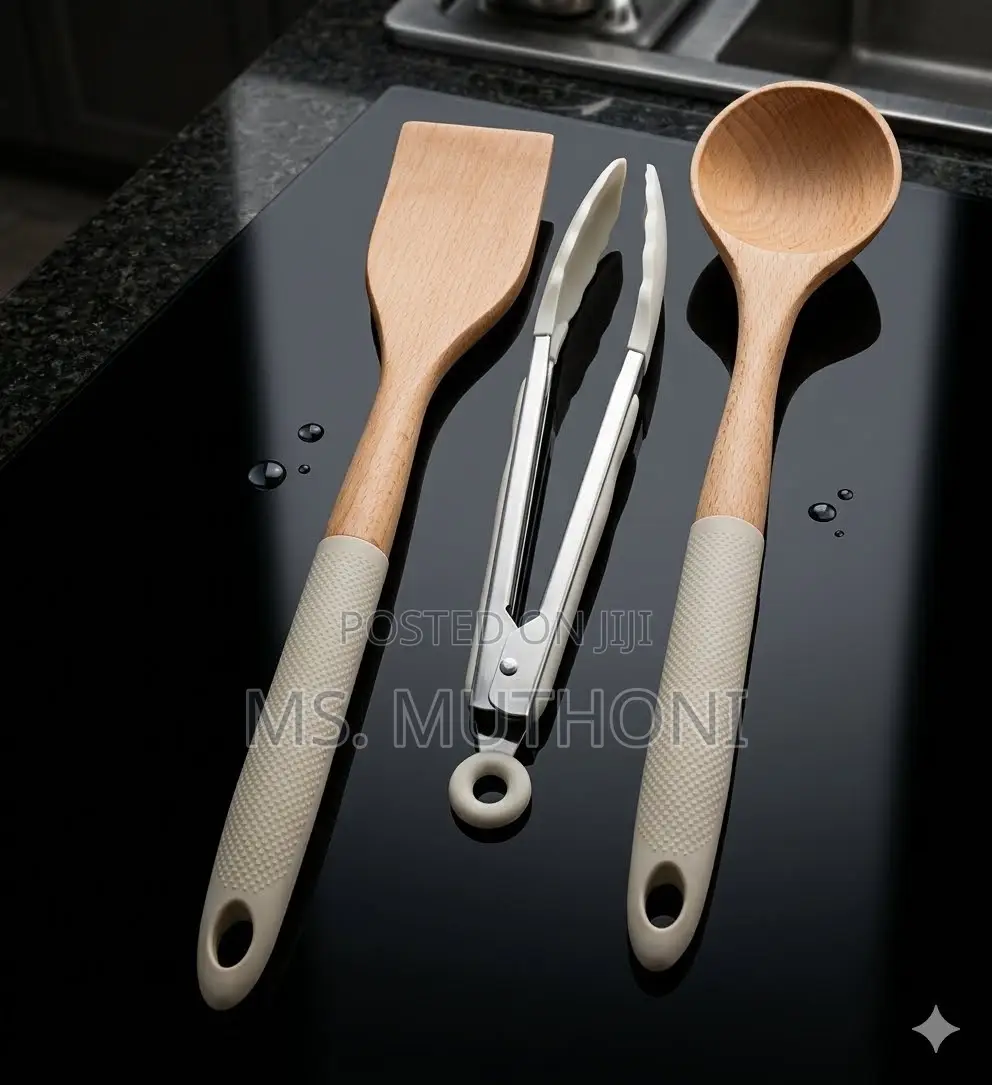 3PCS Wooden Cooking Utensils Kit