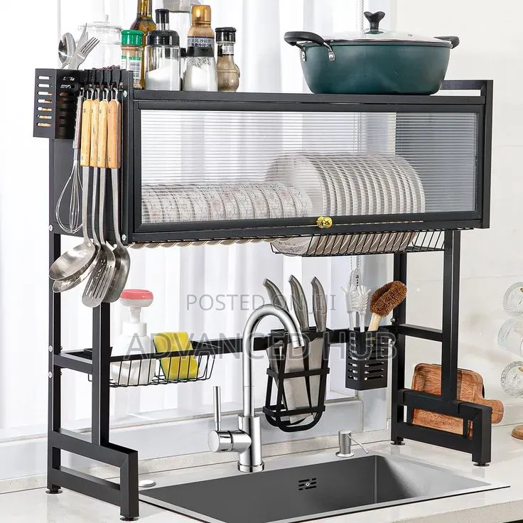 Single Over the Sink Dishrack With Cover
