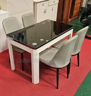 Element Glasstop Dining Table and Chairs Set