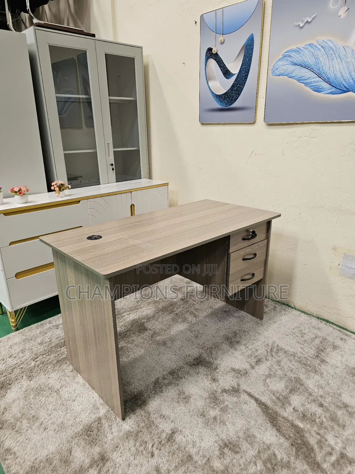 1.4M Compact Oak Office Desk