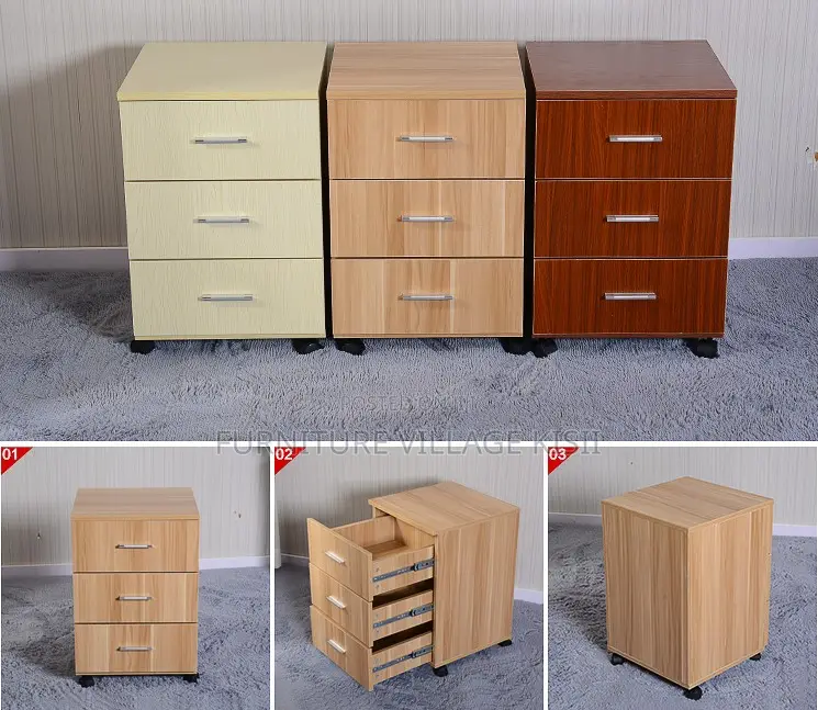 Office Cabinet; 3-Drawer Pedestral Storage Cabinet.
