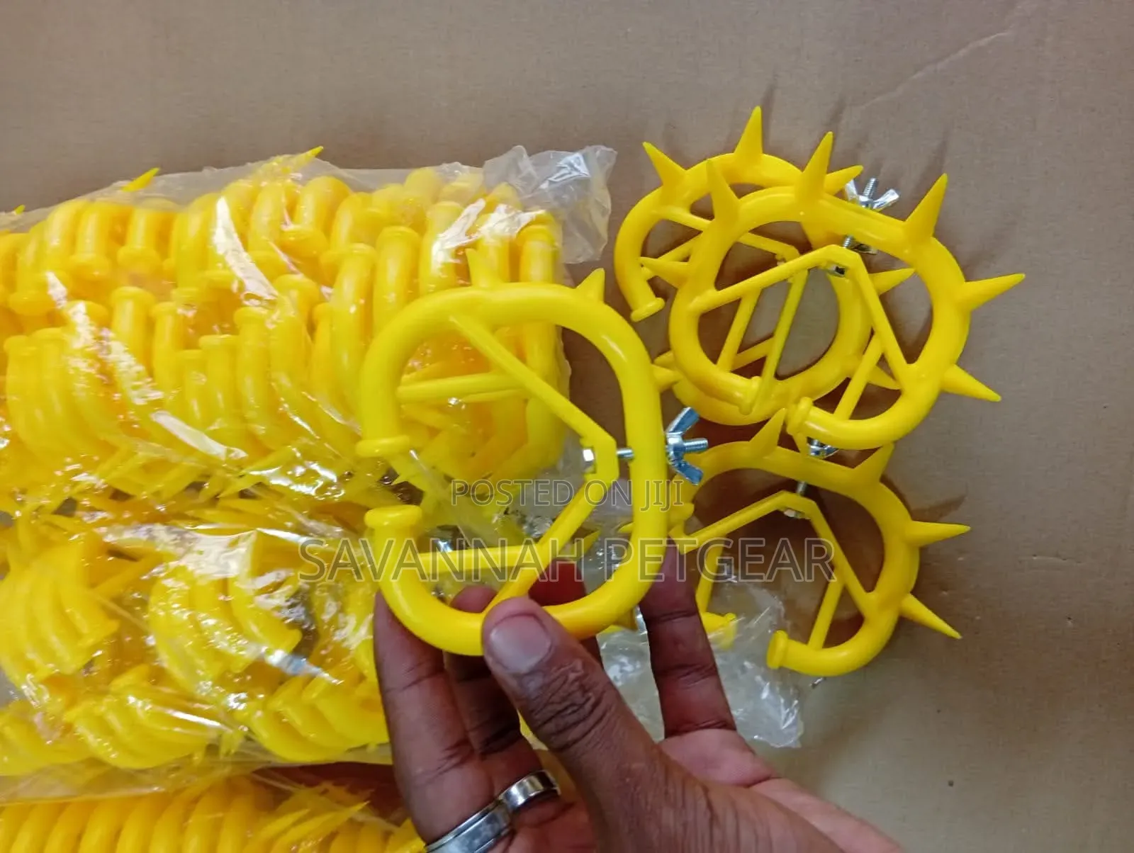 10 Pieces Yellow Plastic Calf Weaning Nose Ring Suckling Preventer