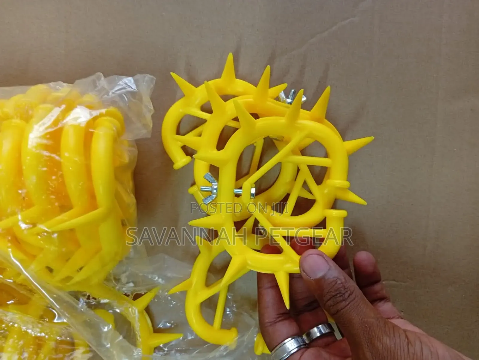 10 Pieces Yellow Plastic Calf Weaning Nose Ring Suckling Preventer