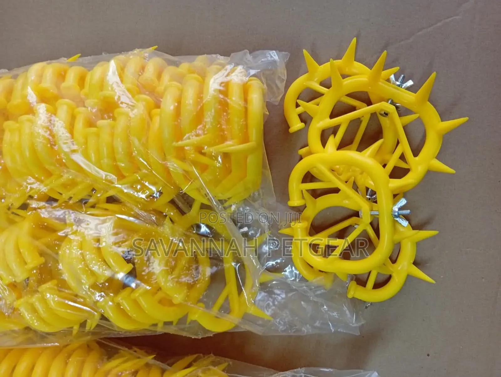 10 Pieces Yellow Plastic Calf Weaning Nose Ring Suckling Preventer