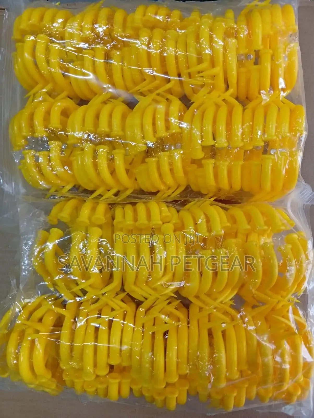 10 Pieces Yellow Plastic Calf Weaning Nose Ring Suckling Preventer