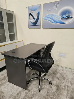 Sleek Professional Grey Office Desk