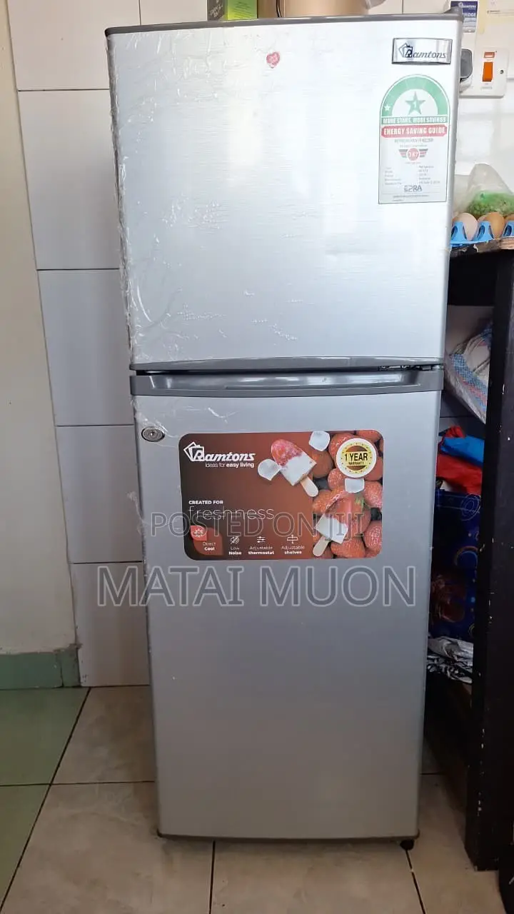 Energy-Saving Ramtons 128L Double-Door Fridge – Low Tokens!