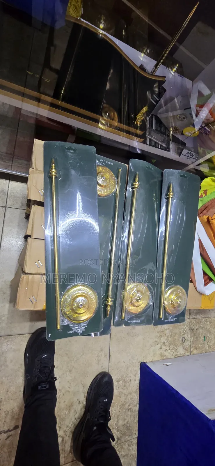 Executive Silver and Golden Flag Poles