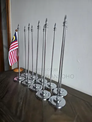 Executive Silver and Golden Flag Poles