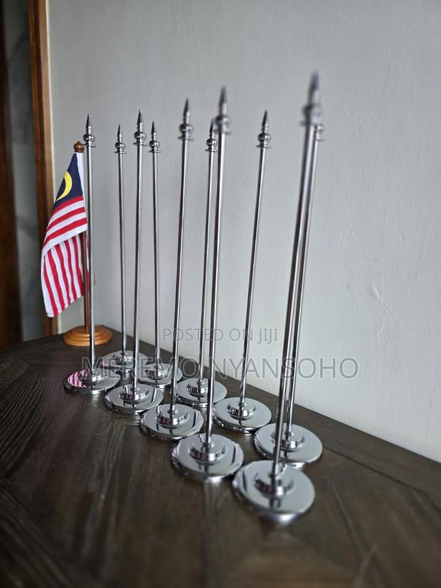 Executive Silver and Golden Flag Poles