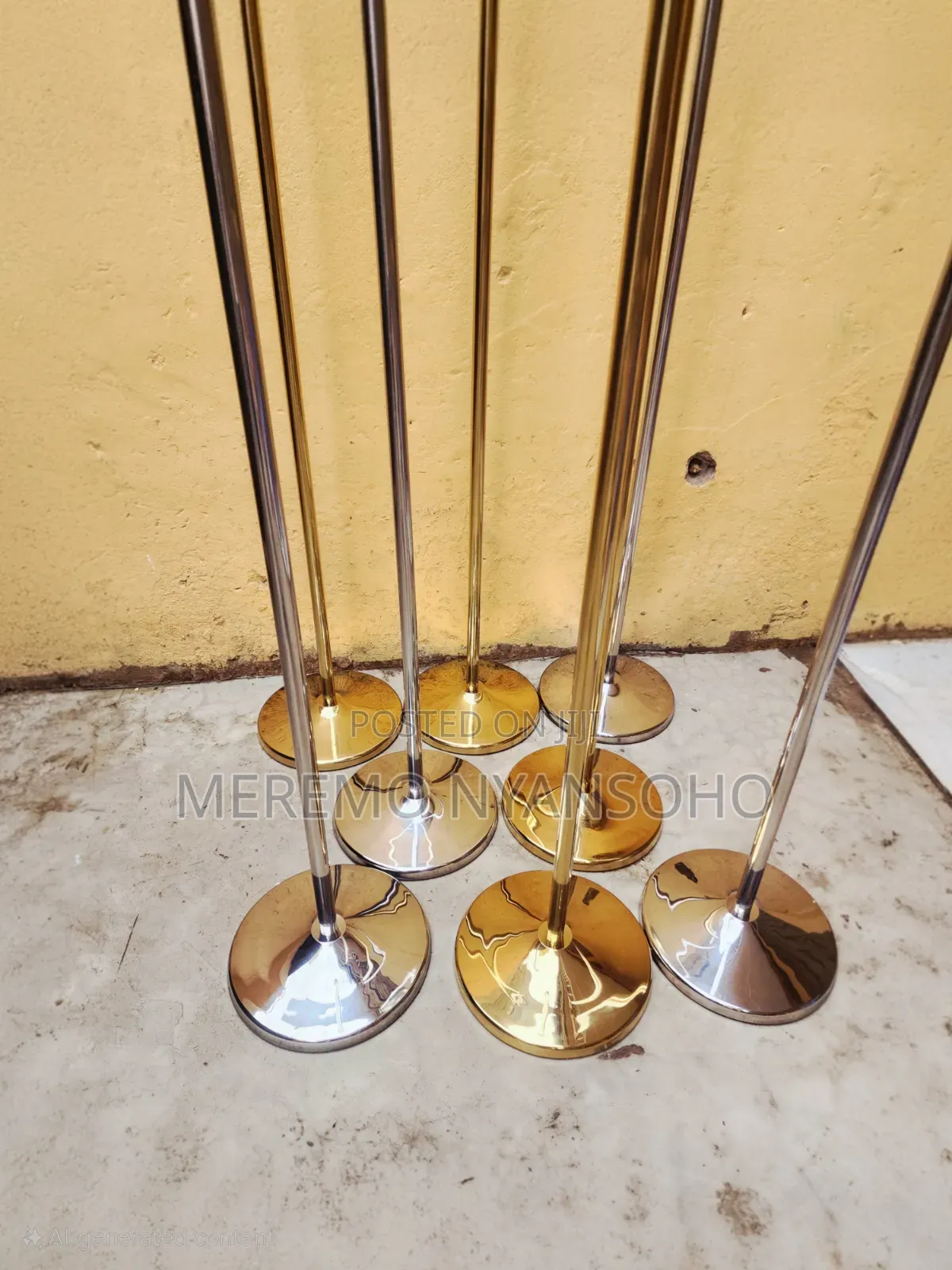 Executive Silver and Golden Flag Poles