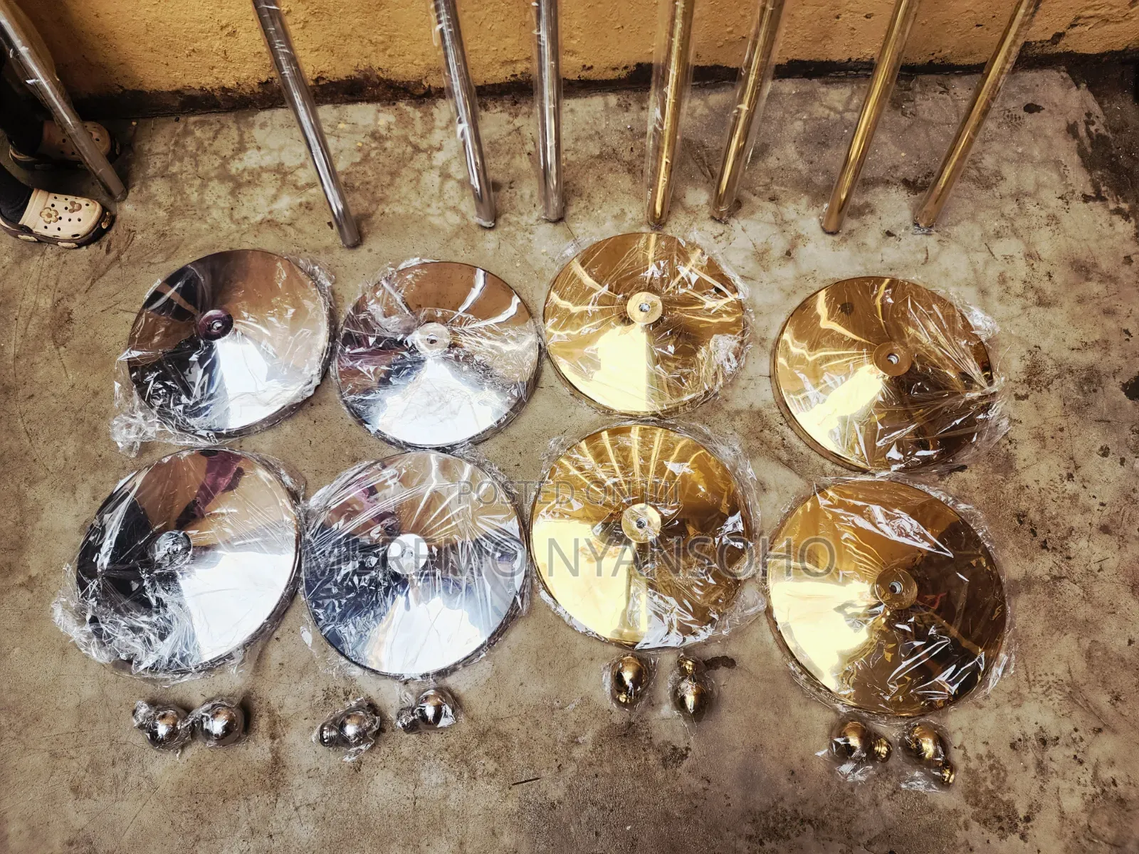 Executive Silver and Golden Flag Poles