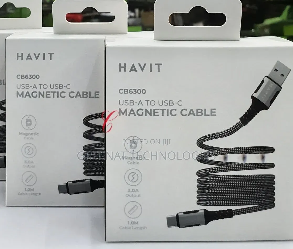 Havit CB6300 USB-A to Type-C Magnetic Cable - 3.0A Fast Charging 1M
