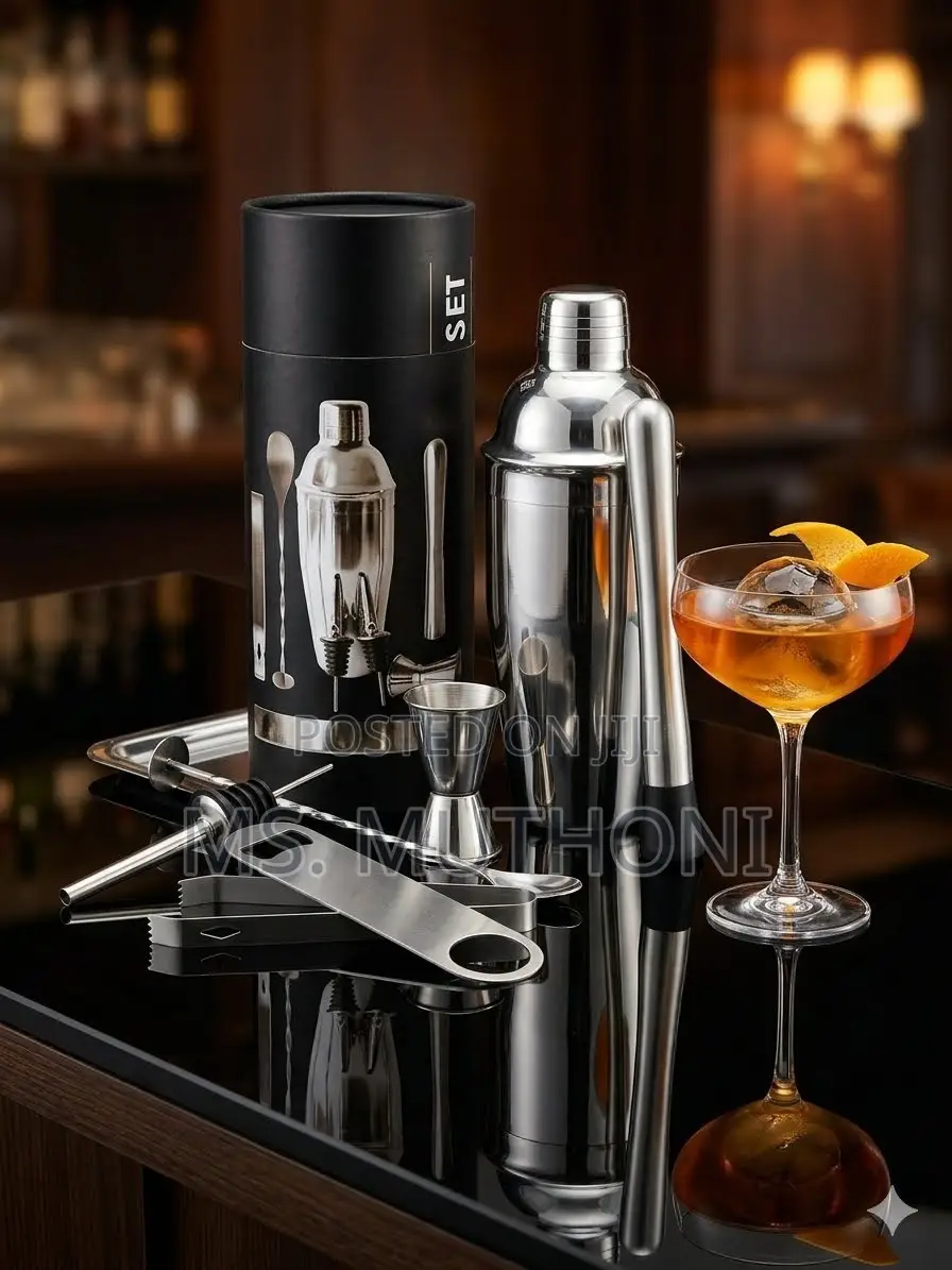 Professional 750ml Bartender Kit With Cylinder Case