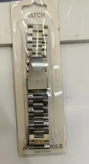 22mm Stainless Steel Smart Watch Strap Metallic Chain Strap Silver