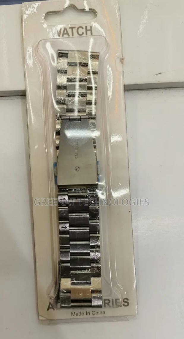 22mm Stainless Steel Smart Watch Strap Metallic Chain Strap Silver
