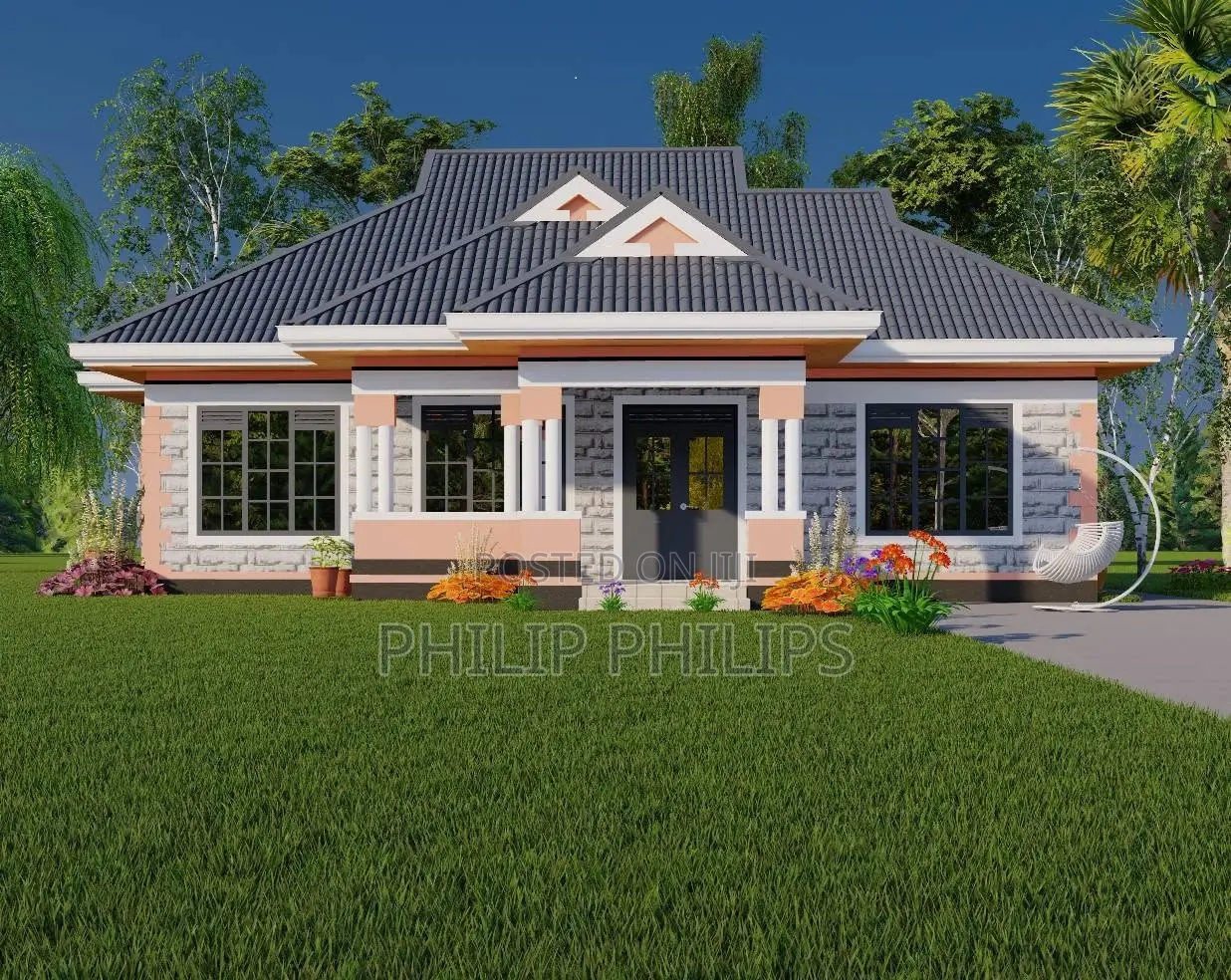 2 or 3 or 4 or 5 Bedrooms Modern House Designs