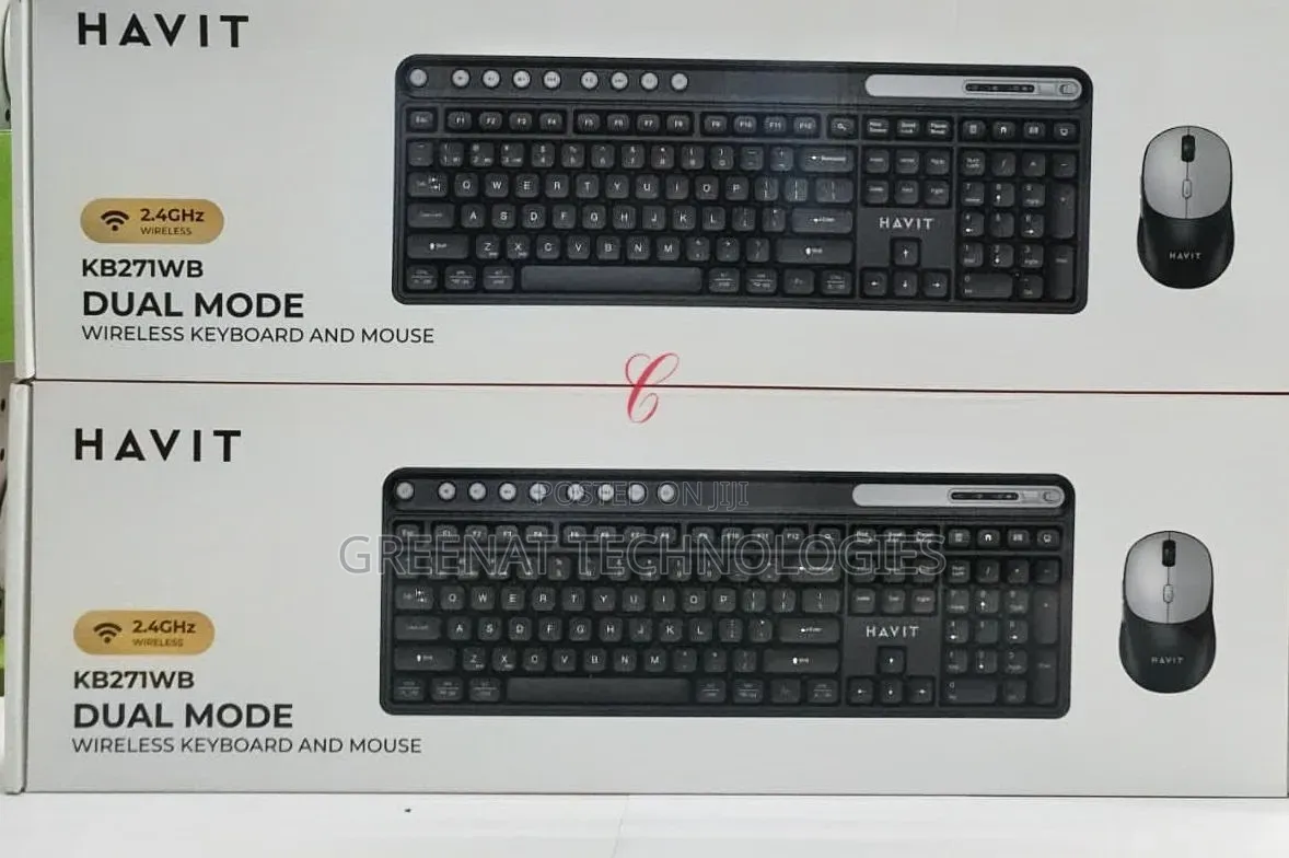 Havit KB271WB Dual Mode Wireless Keyboard and Mouse Combo Full Size