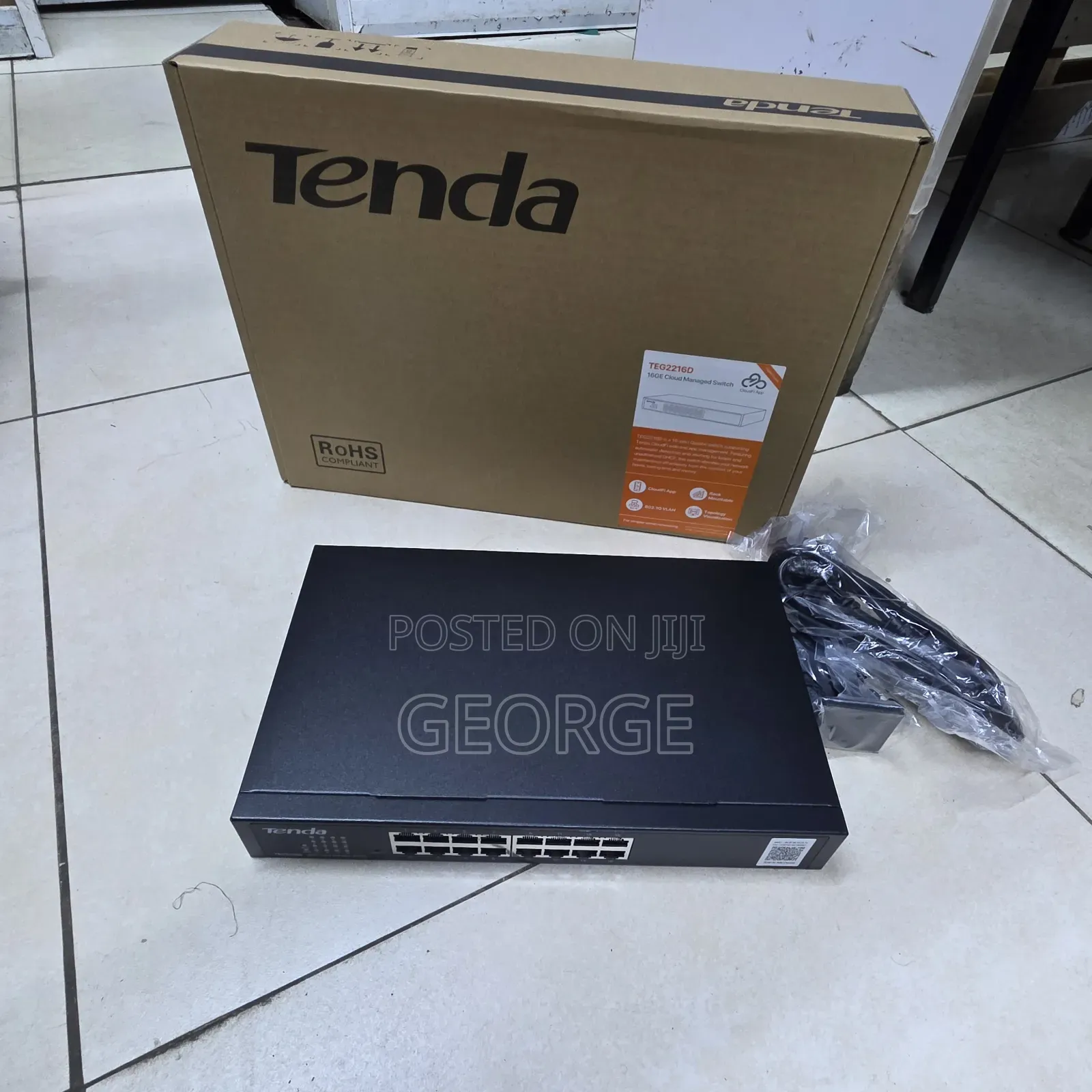Tenda TEG2216D 16-Port Gigabit Smart Managed Network Switch