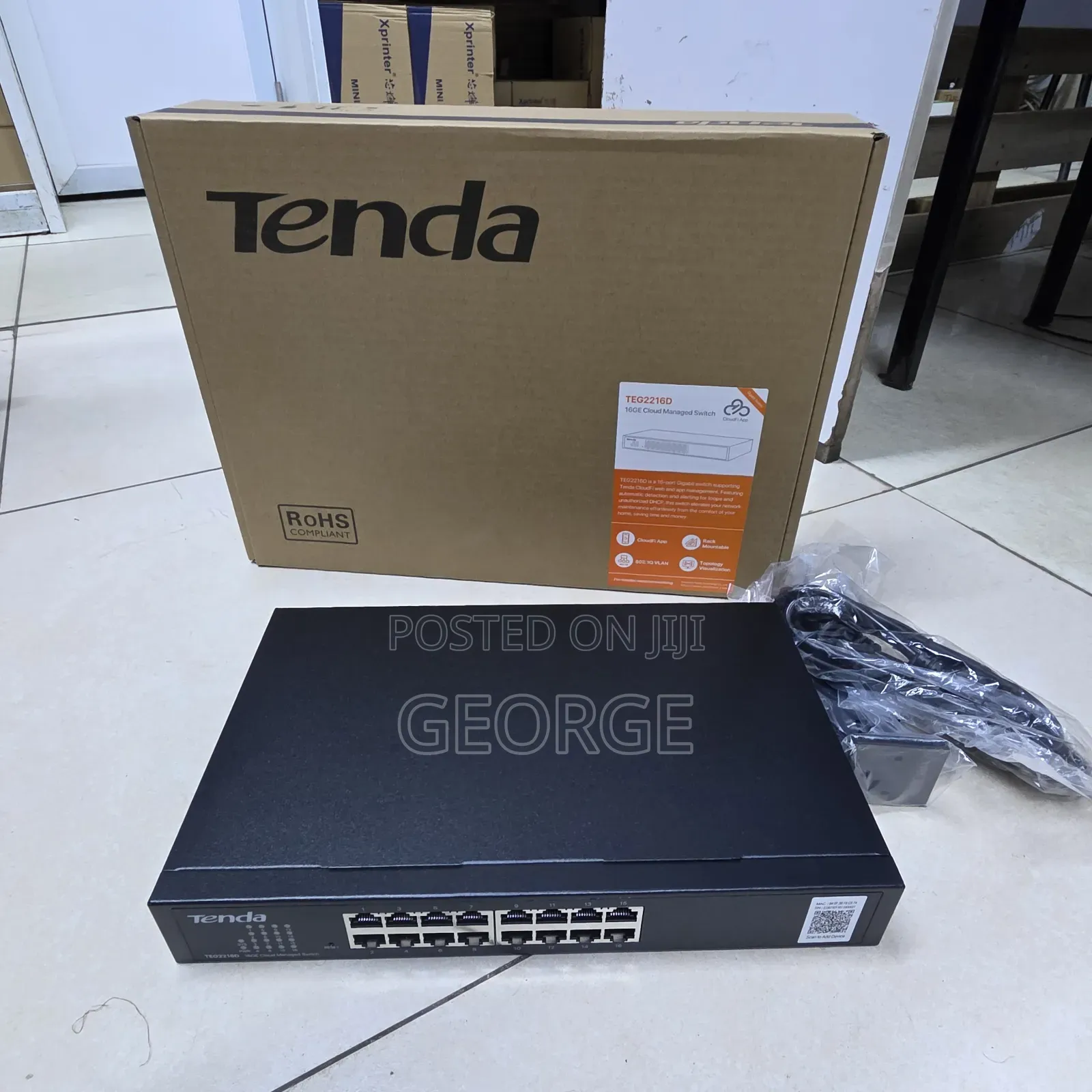 Tenda TEG2216D 16-Port 1000Mbps Smart Network Switch