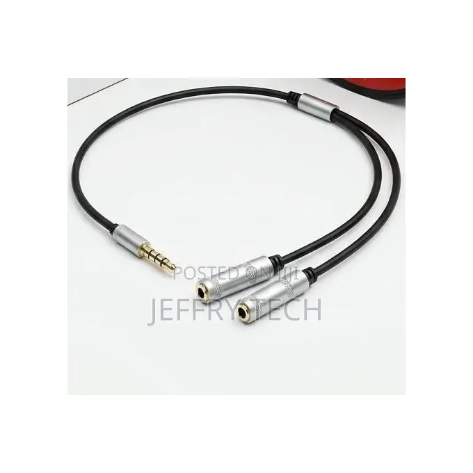 3.5mm TRRS Male to Dual 3.5mm Female Audio Splitter Cable