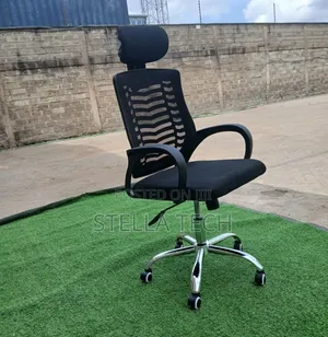 Secretarial Mesh Office Chair With Headrest
