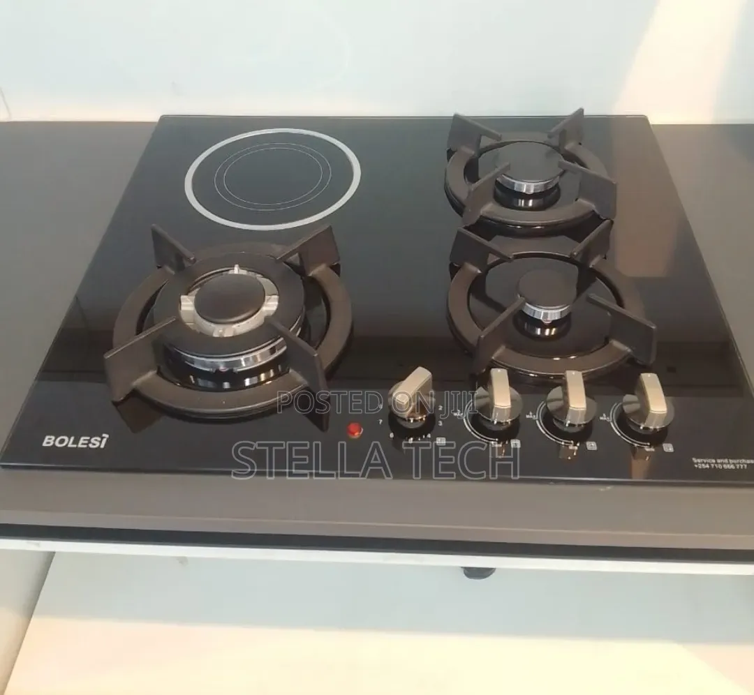 Bolesi Hob 3 Gas Burners +1 Infrared Electric