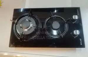 Bolesi Hob 2 Burners Inbuilt Gas Glass Tampared Hod