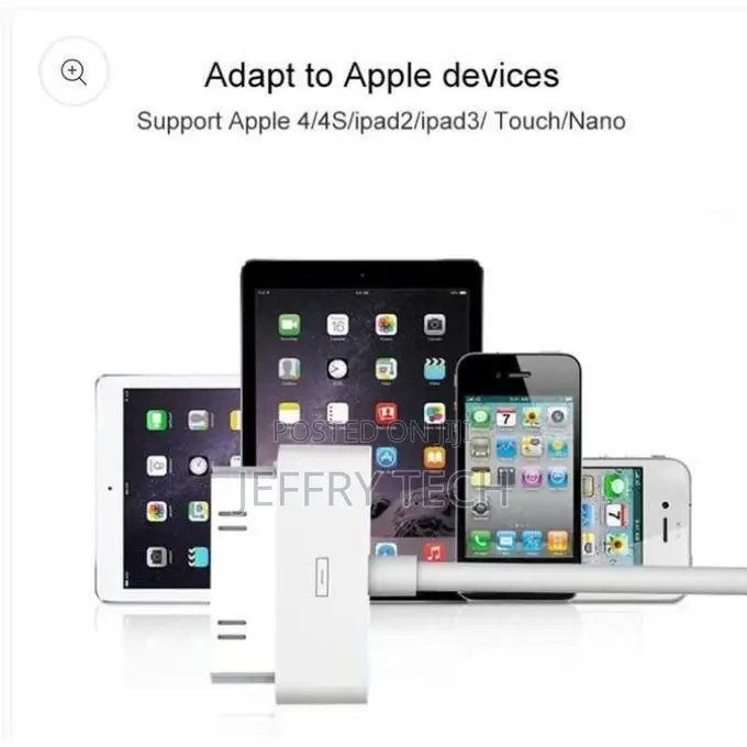 USB Data Cable for iPad - (iPad 3) / iPad 2/ iPad, iPhone 4 & 4S, IPh