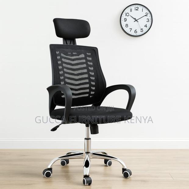 Swivel Study Mesh Chair With Headrest.