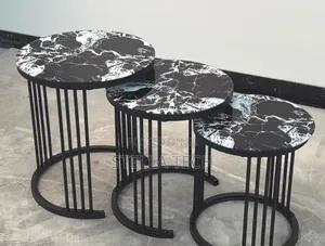 Executive 3 in 1 Coffee Table Glass Effect