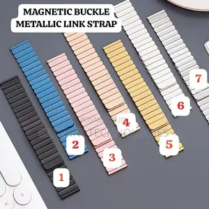 22mm Magnetic Buckle Metallic Link Smart Watch Straps Stainless Steel