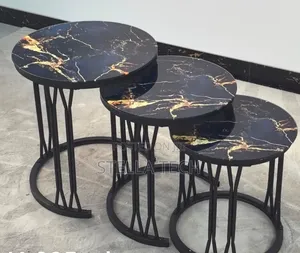 Executive 3 in 1 Coffee Table Glass Effect