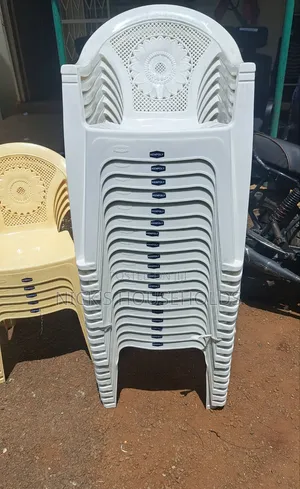 White Plastic Chairs, Cream Plastic Chair