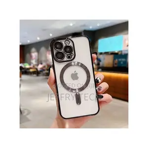 Magnetic Plating Transparent iPhone Case 15/15 Pro/15 Pro Max/16/16 Pr
