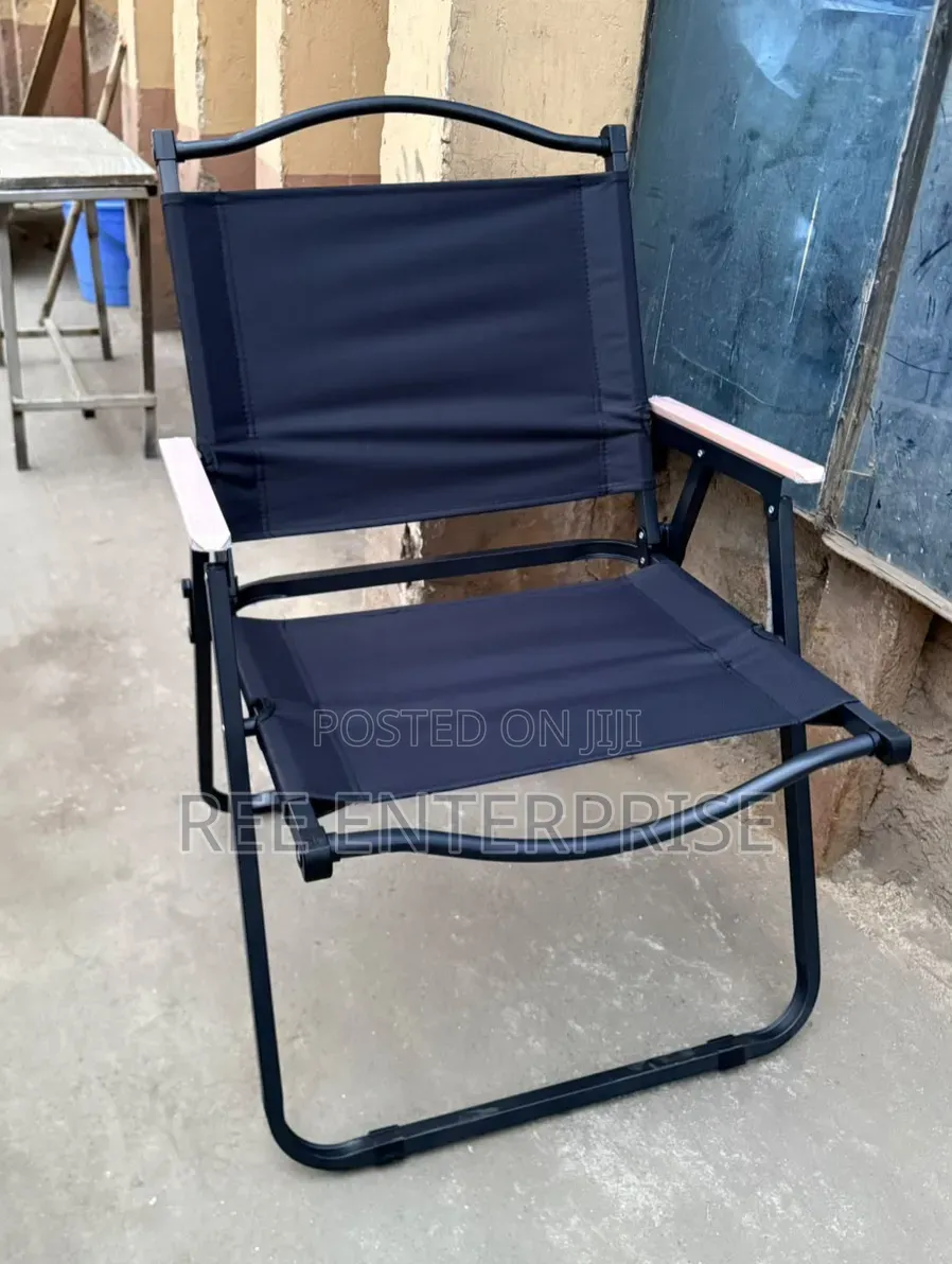 *Portable Black Foldable Camping Chair*