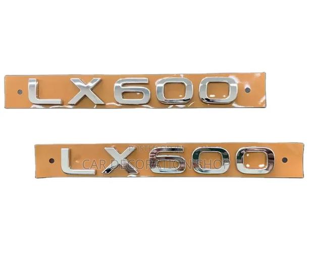 LX 600 Rear Trunk Emblem Badges With Adhesive Backing