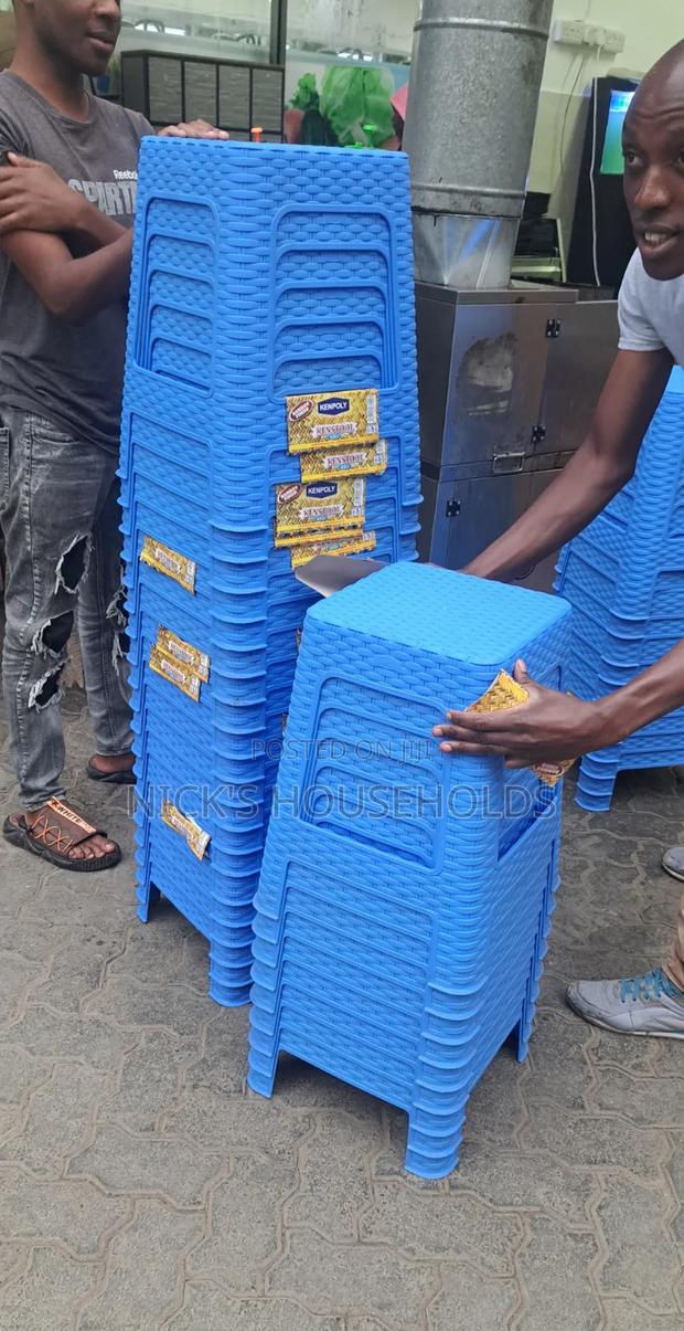 Light Blue Kenpoly Plastic Stools - thumbnail 2