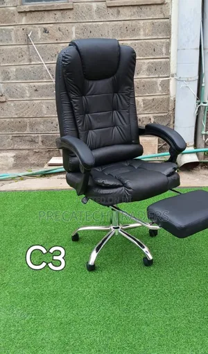 Luxury Executive Office Chair With Adjustable Footrest