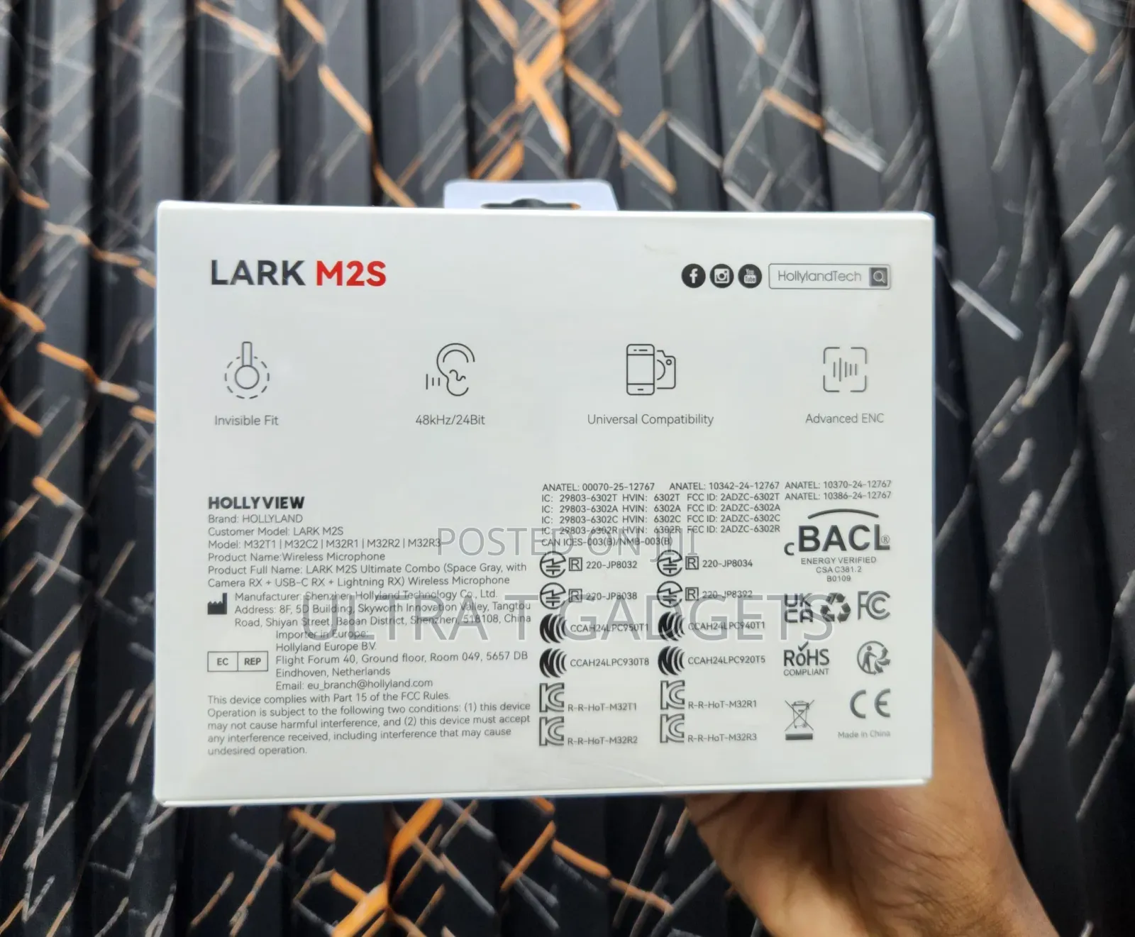 Hollyland Lark M2S Wireless Lavalier Microphone