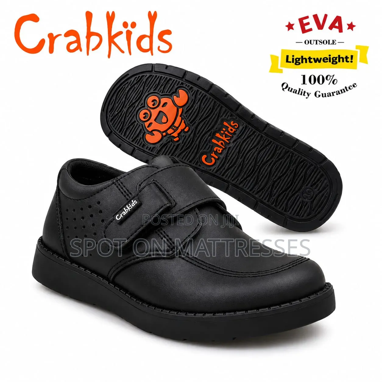 Crabkids Brushable School Shoes Boys and Girls Sizes 27-36