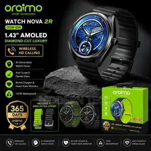 Oraimo Nova 2R Smartwatch – AMOLED Display + Bluetooth Calling
