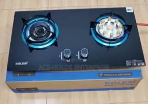 Bolesi Hob 2 Burners,  Sensor - Wok Burner Built-in Tempared Glass