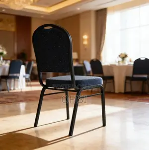 Conference Chair; Black Stackable Conference Chair