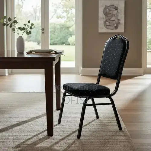 Conference Chair; Black Stackable Conference Chair
