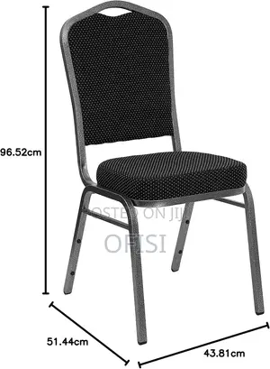 Conference Chair; Black Stackable Conference Chair