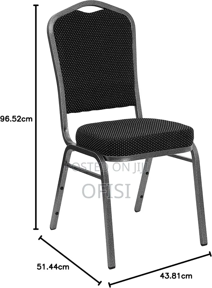 Conference Chair; Black Stackable Conference Chair