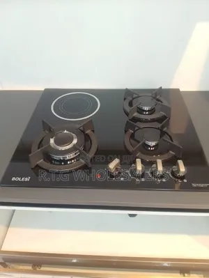 Bolesi Hob 3 Gas Burners +1 Infrared Electric With Gas Sensor A